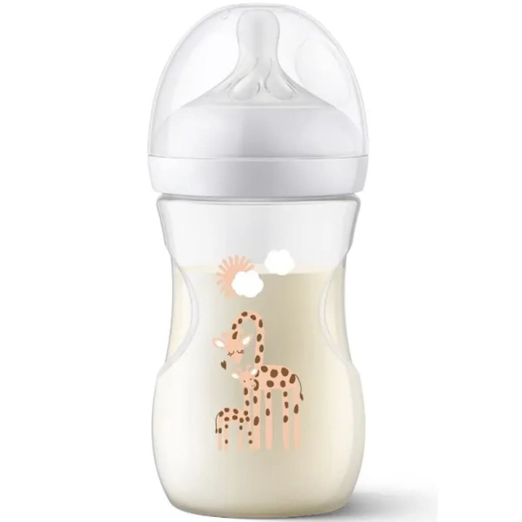 Mamadeira Pétala 3.0 260ml Decorada Girafa Philips Avent (SCY903/66)