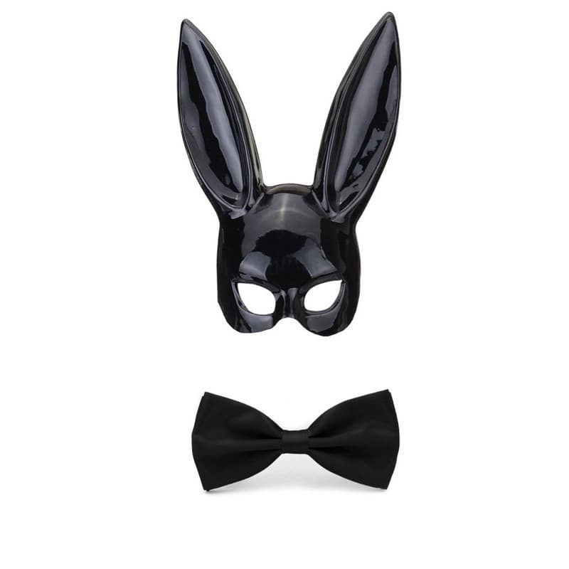 kit Máscara Coelho + Gravata Fantasia Páscoa lsg