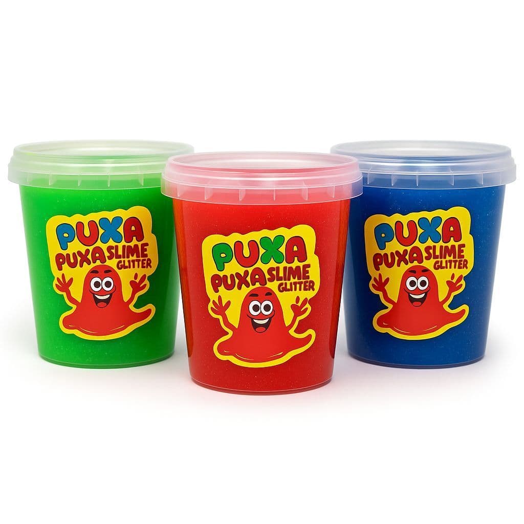 Kit 3 Slime SLIME 180g LELECA GLITTER DIVERSÃO EM GEL