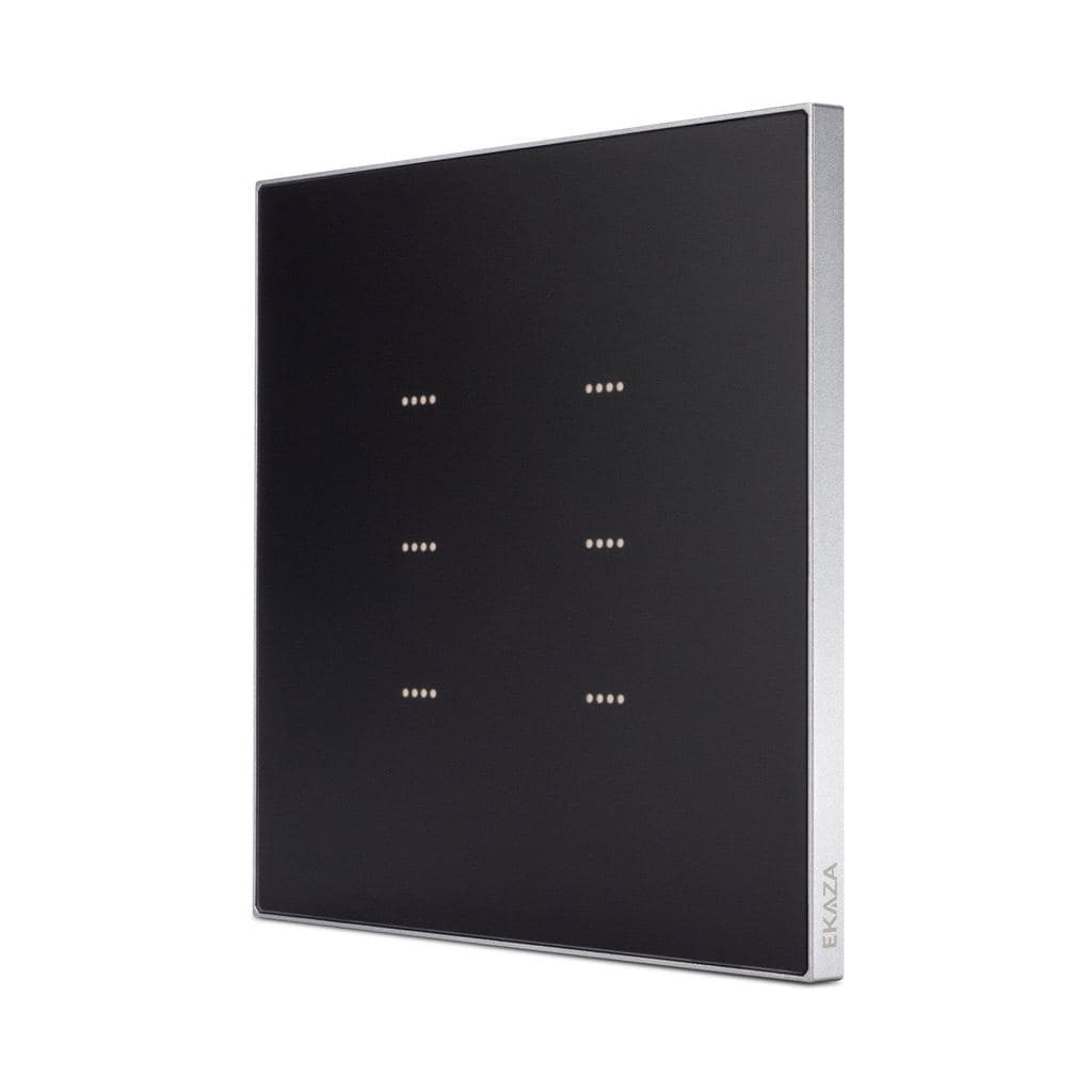 Interruptor Inteligente Vênus Wifi Soft Touch Com Vidro Ag 4x4 6 Botões Preto