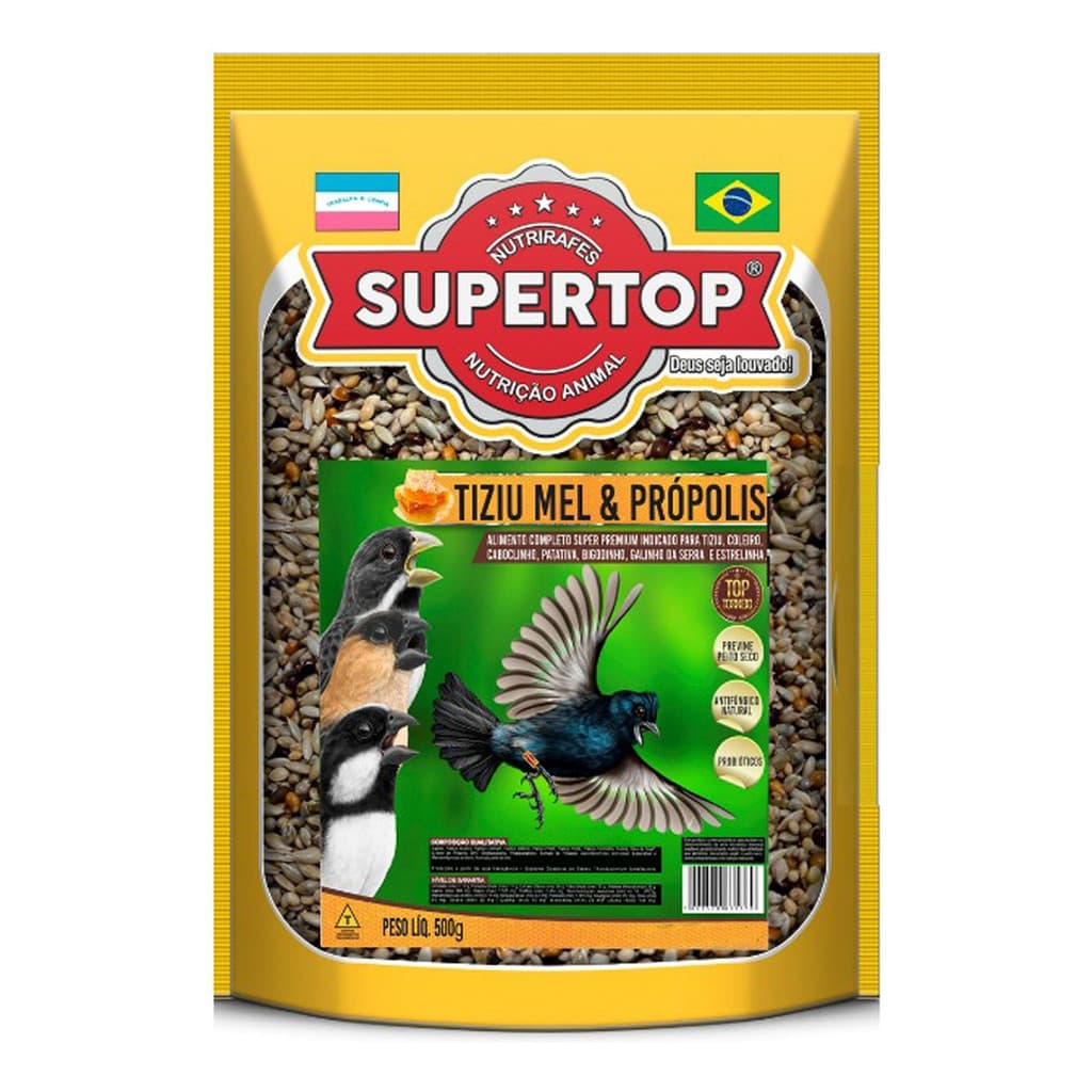 Ração Supertop Tiziu Mel E Própolis 500g