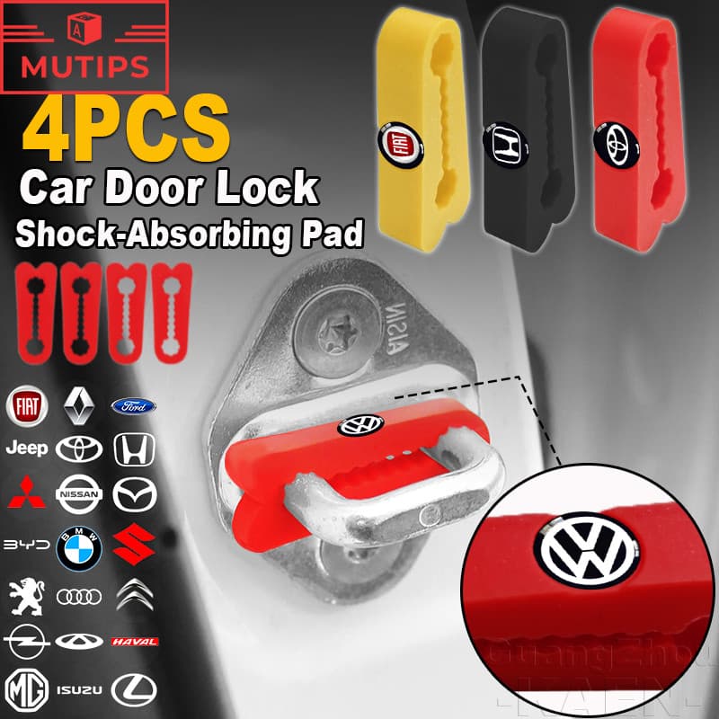 【MUTIPS】Almofada Amortecedora Para Fechadura De Porta De Carro , Tira Protetora De Silicone