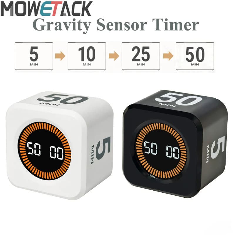 Temporizador De Cozinha Fitness Aprendizagem Específica Som Ajustável E Mudo Tela LED Cubo Digital