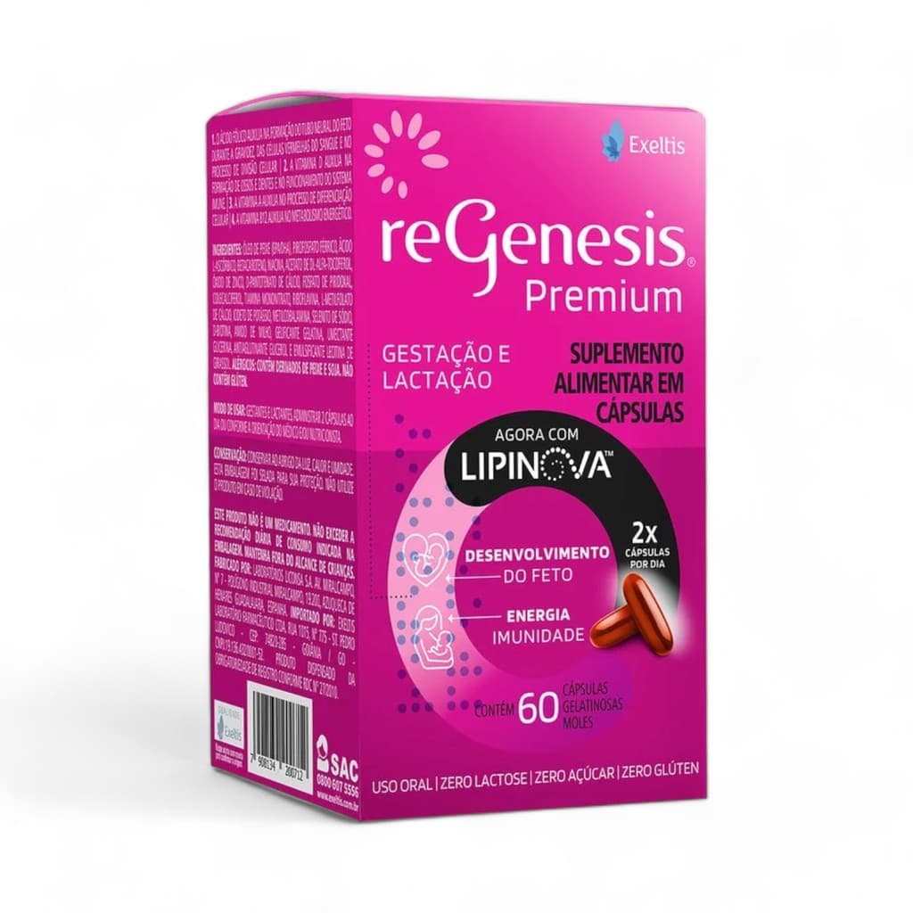 Regenesis Premium - 60 Cápsulas - Suplemento Nutricional para Gestantes