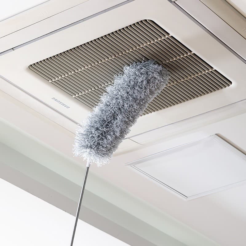 Espanador de Pó Para Limpeza em Microfibra Com Cabo Extensor e Retrátil Lavável 2,8m Escova De Limpeza De Poeira