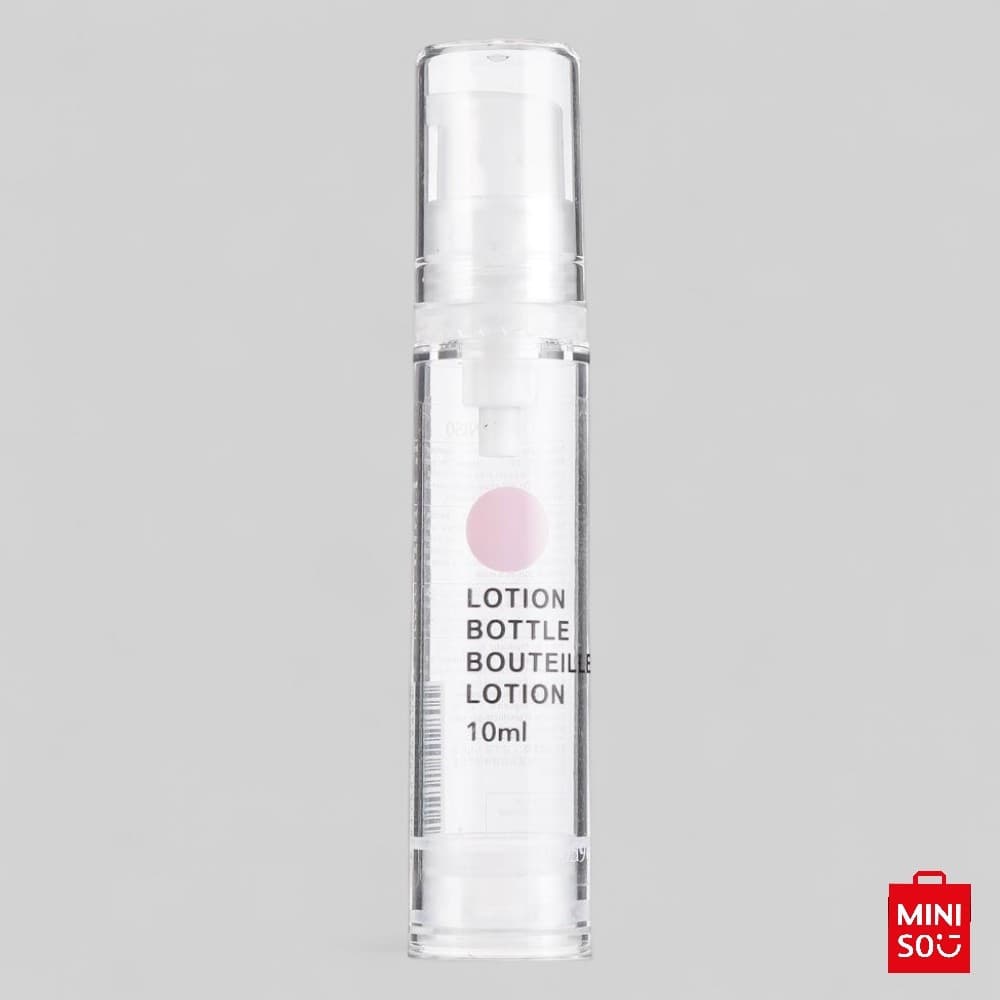 FRASCO DE PLÁSTICO PARA LOÇÃO COM TAMPA A VÁCUO PORTÁTIL PARA LEVAR EM VIAGEM 10ML