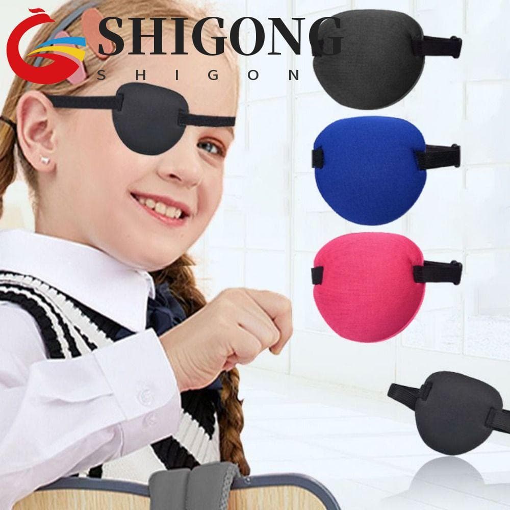 SHIGONG Tapa-Olho Único , Capa Macia E Respirável Para Olhos Únicos , Ambliopia Ajustável Em 3D
