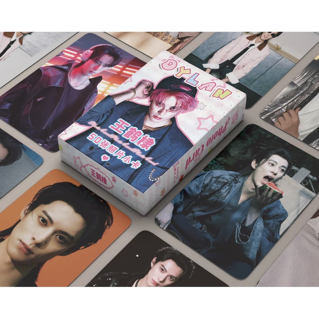 50-55pcs Ator De Drama Dylan Wang Hedi Holograma Lomo Cartões Guardiões Do Dafeng Somente Para Amor Fotográficos Holográ