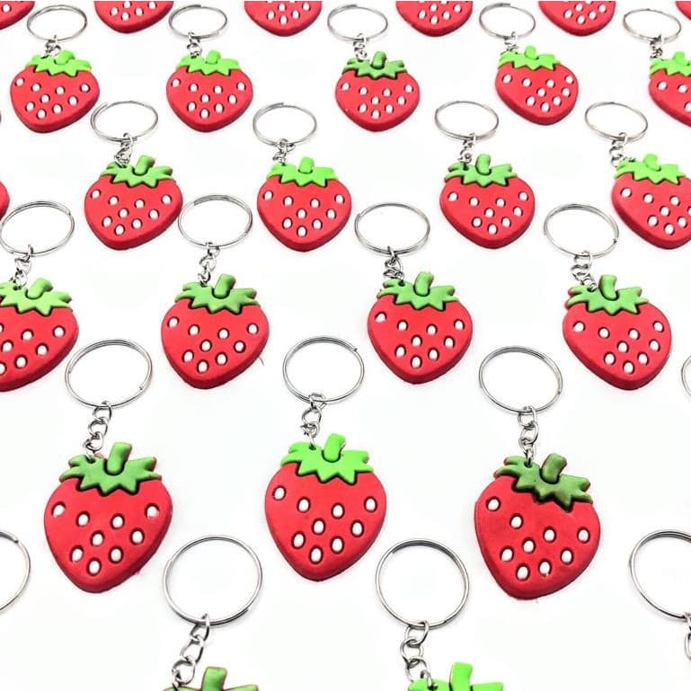 Chaveiro Morango 10un Barato Festa Lembrancinha Fruta Mimo Novo
