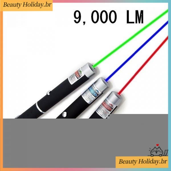NOVO UP Poderoso Verde Vermelho Azul Laser Pointer Pen Beam Light 5 Mw H6G