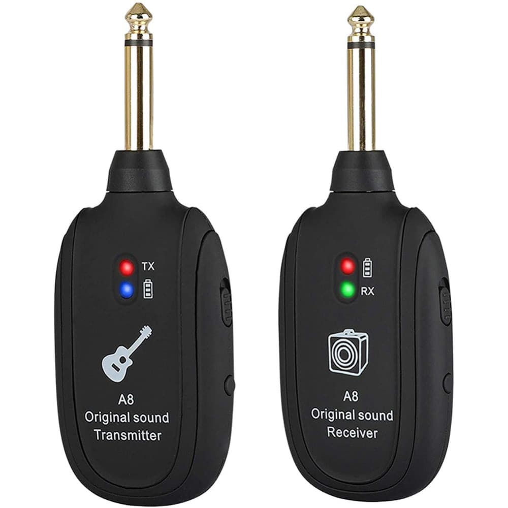 A8 Transmissor UHF Sem Fio Receptor Guitarra Baixo P10