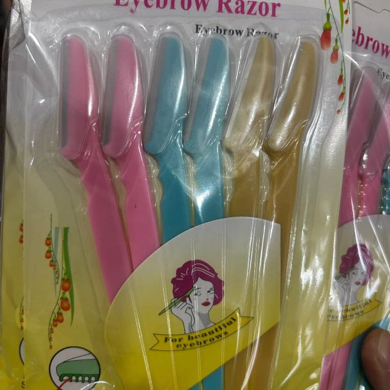 Kit 6 Ate 36 Lâmina Sobrancelha e Rosto Navalha Depilação