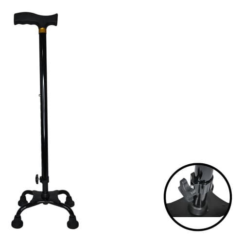 Bengala Regulável 4 Pontas Idoso Suporta Até 90kg Supermedy