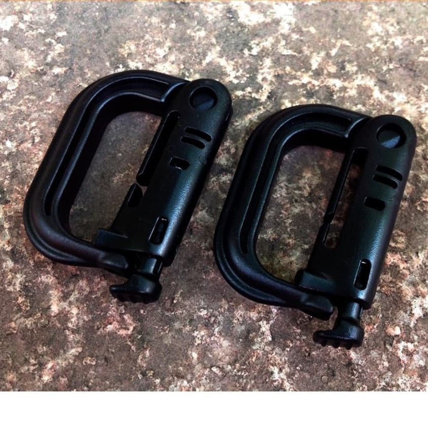 2 - Mosquetão Chaveiro D Ring Molle Clip