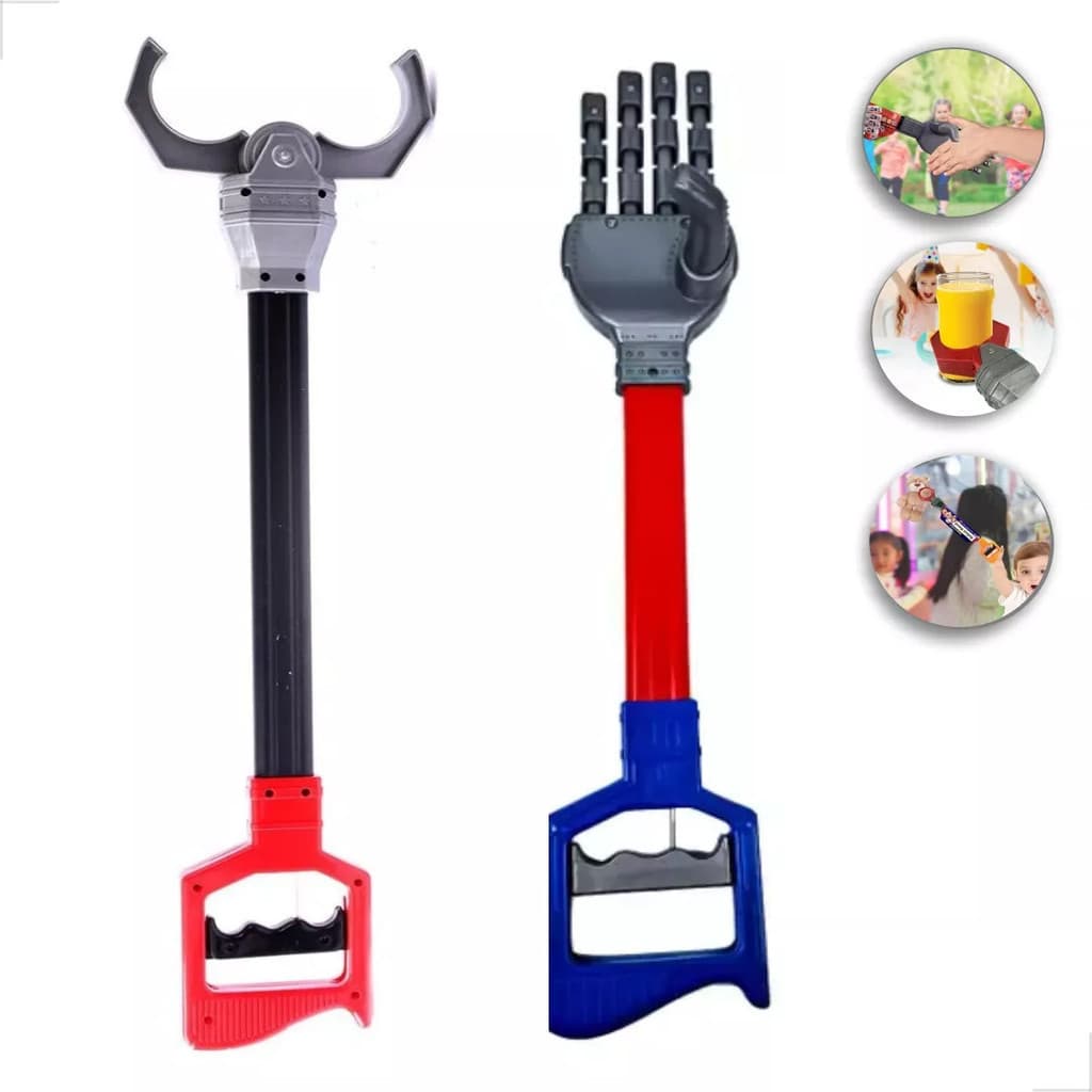 Brinquedo Mão Mecânica Garra Bionica 1un~2un Mãos de Robo Robotica Pegador Infantil Pega Tudo Objetos