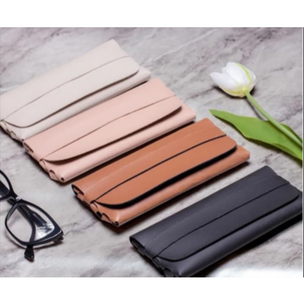 Kit 5-20 Porta óculos estojo couro ecológico case