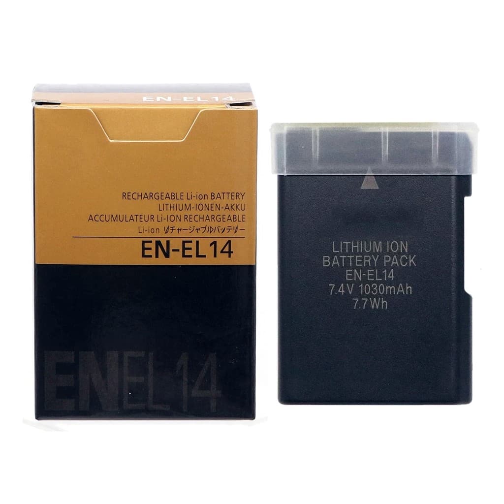 BATERIA NIKON EN-EL14 (PARA MODELOS- D5300 D5200 D5100 D3200 D3100 D3300 P7000 P7100 P2100 P7700)