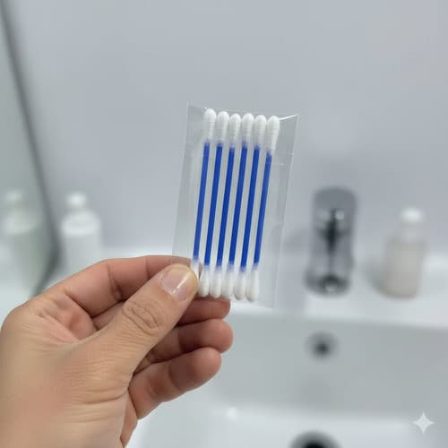 50 Kit 6 Unidades Cotonete Higiene Viagem Hotel Clinica Prático