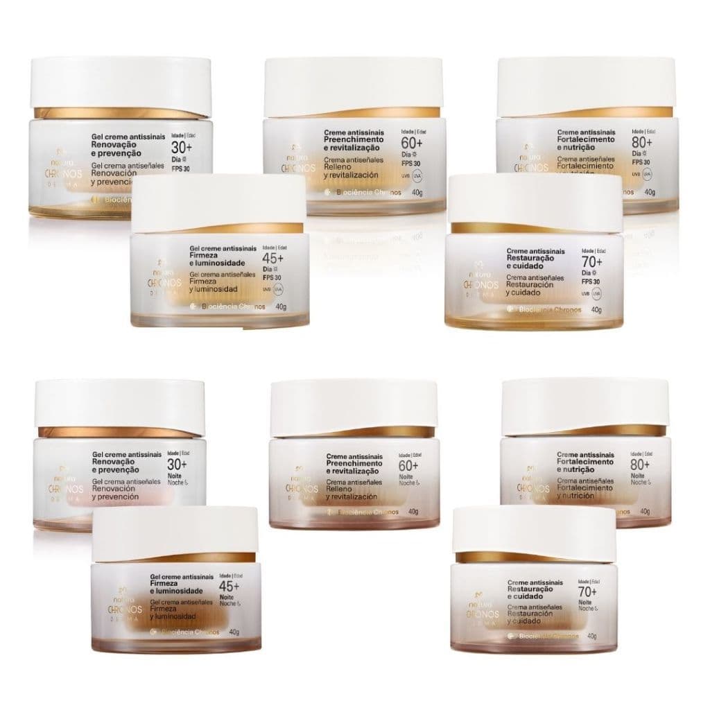 Chronos derma natura antissinais regular 30+ 45+ 60+ 70+ 80+ DIA E NOITE  LANCAMENTO