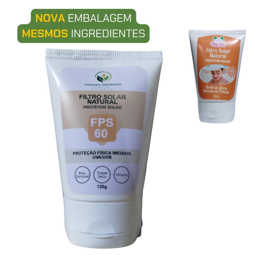 Filtro Solar / Protetor Solar Natural - FPS 60