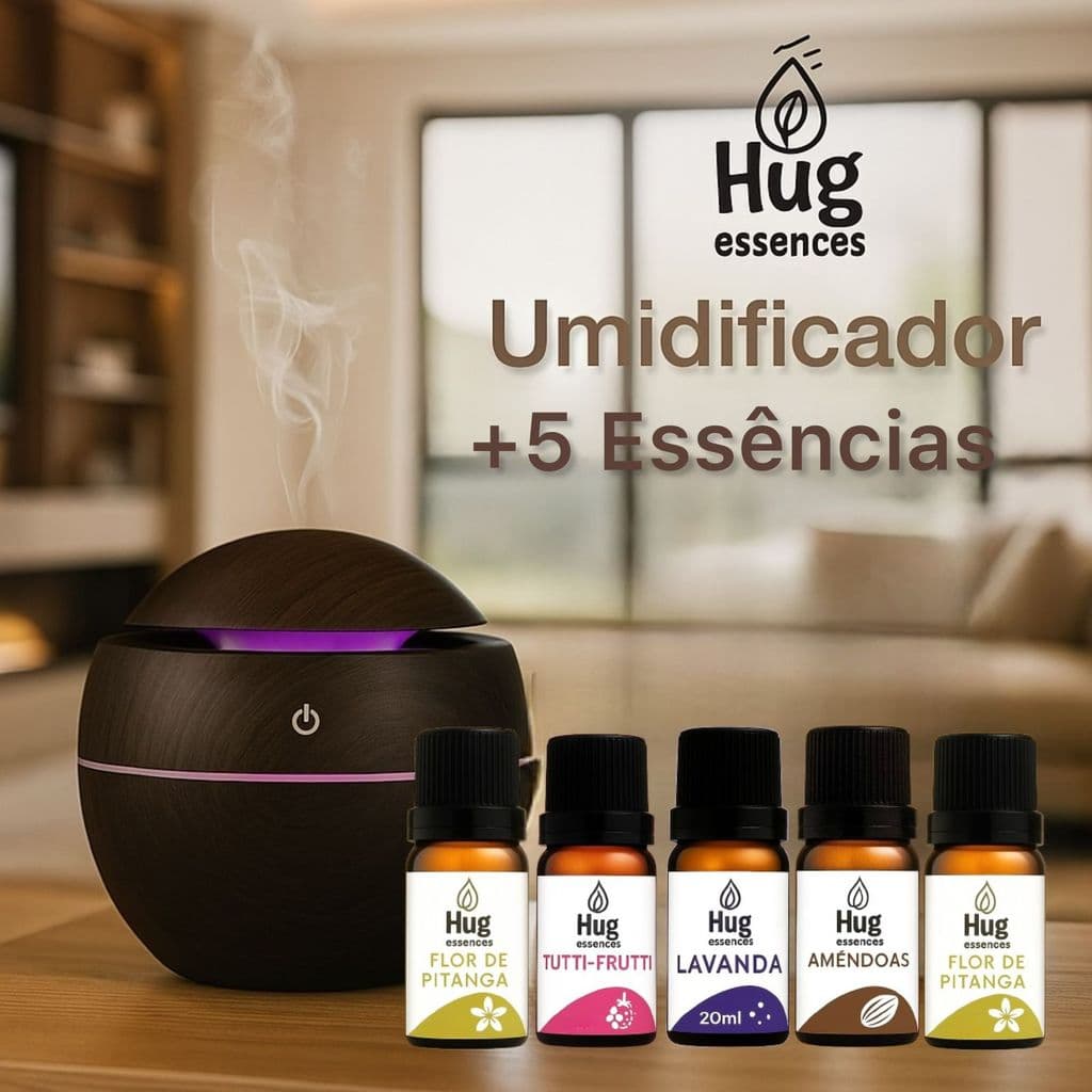 Umidificador de Ar + Essências Premium Sortidas Vaporizador Premium de Ambiente Essências Difusor De Ar