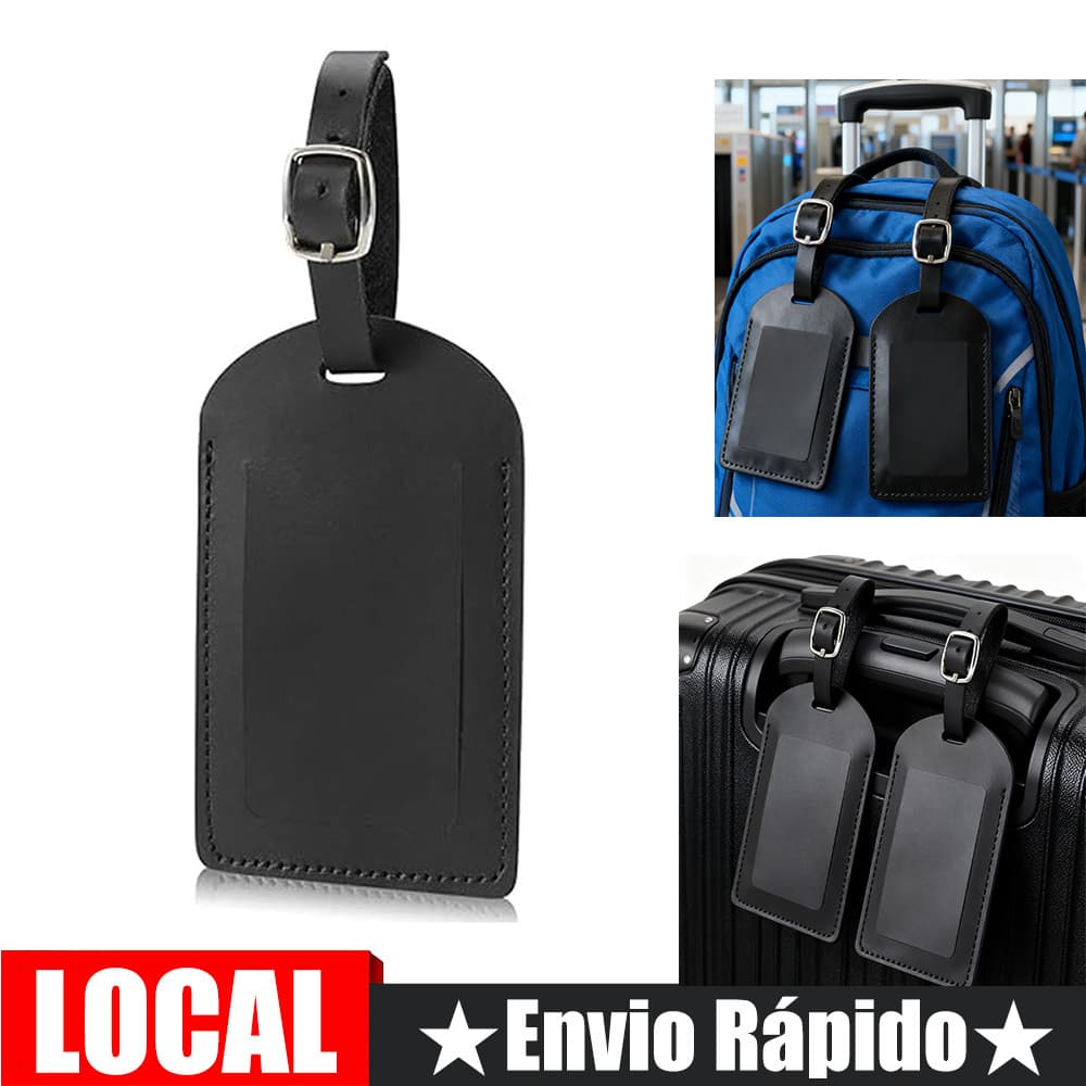 Cartão de embarque para bagagem de viagem Material PU preto contém 2 passas com 2 cartões de informações Tamanho 11.1x7c