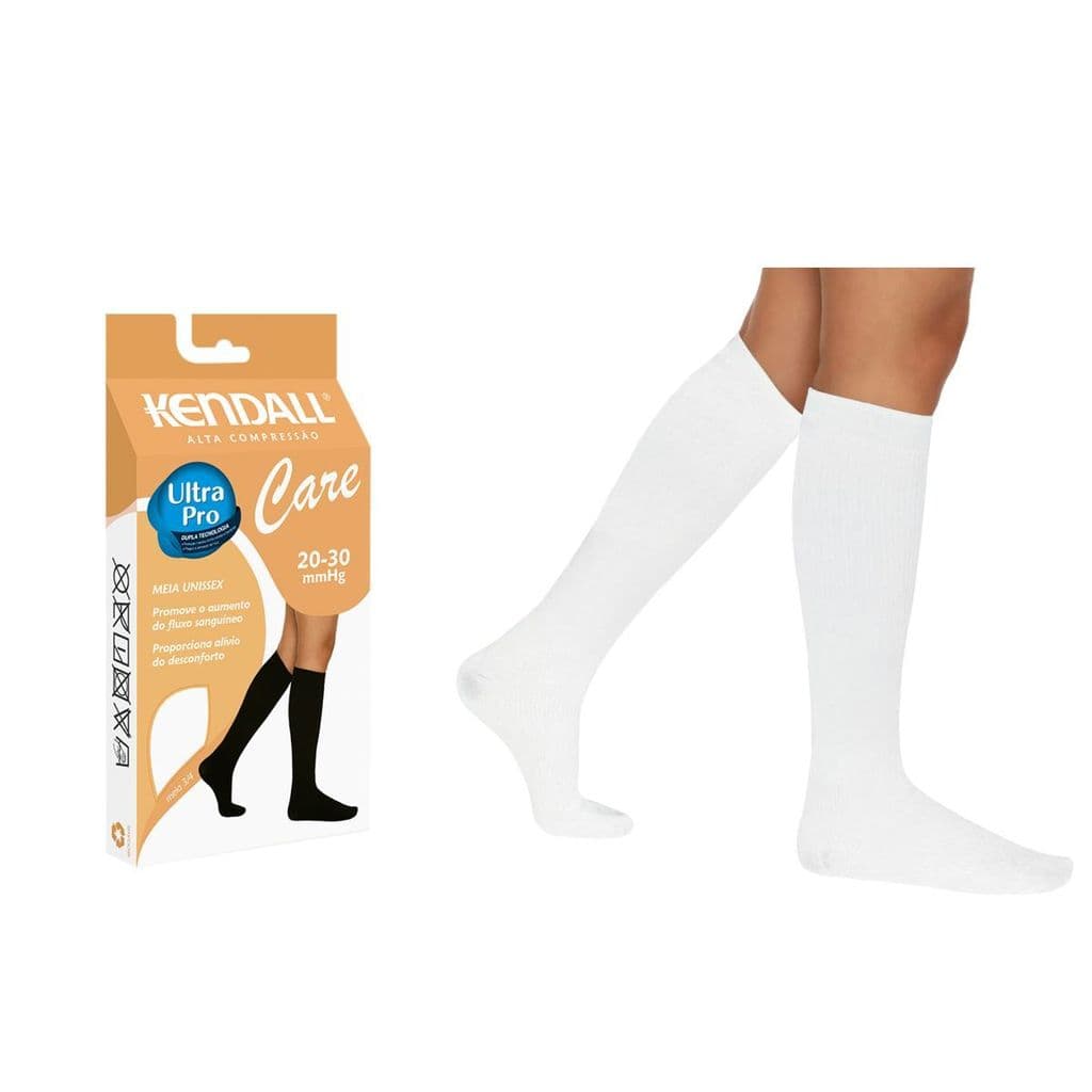 Meia Kendall 3/4 Alta Compressão Care com ponteira 3113
