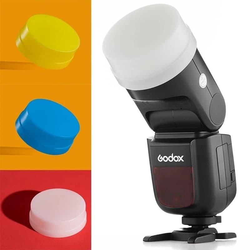 Godox V1 Flash Series Cabeça Redonda Speedlite Câmera Difusor Bounce Dome Light Set Para V1C V1N V1S V1F V1O V1P