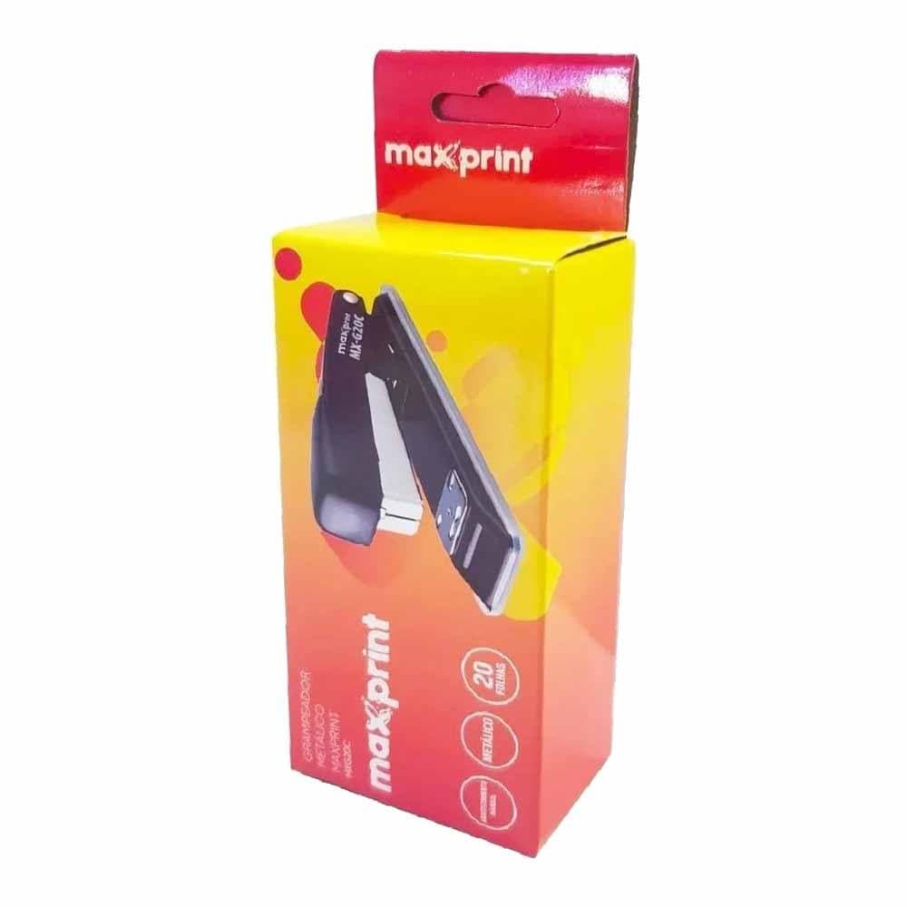 Grampeador Metal 20 Folhas MX-G20C 714465 Maxprint