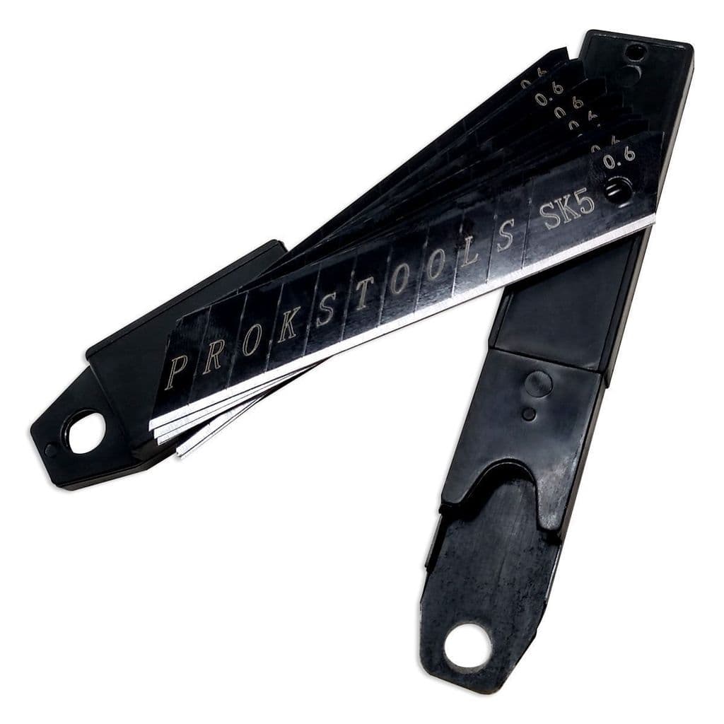 Lâmina Preta para Estilete Largo 18mm Profissional 10 Unidades