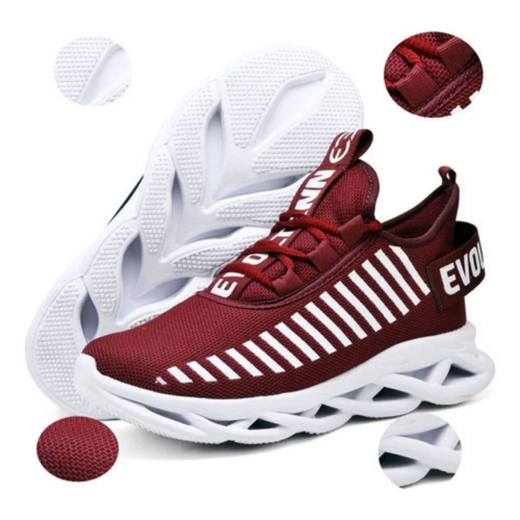 Tênis Masculino Unissex Leve e Ajustável com Sola Trançada Antiderrapante – Ideal para Caminhadas e Gym