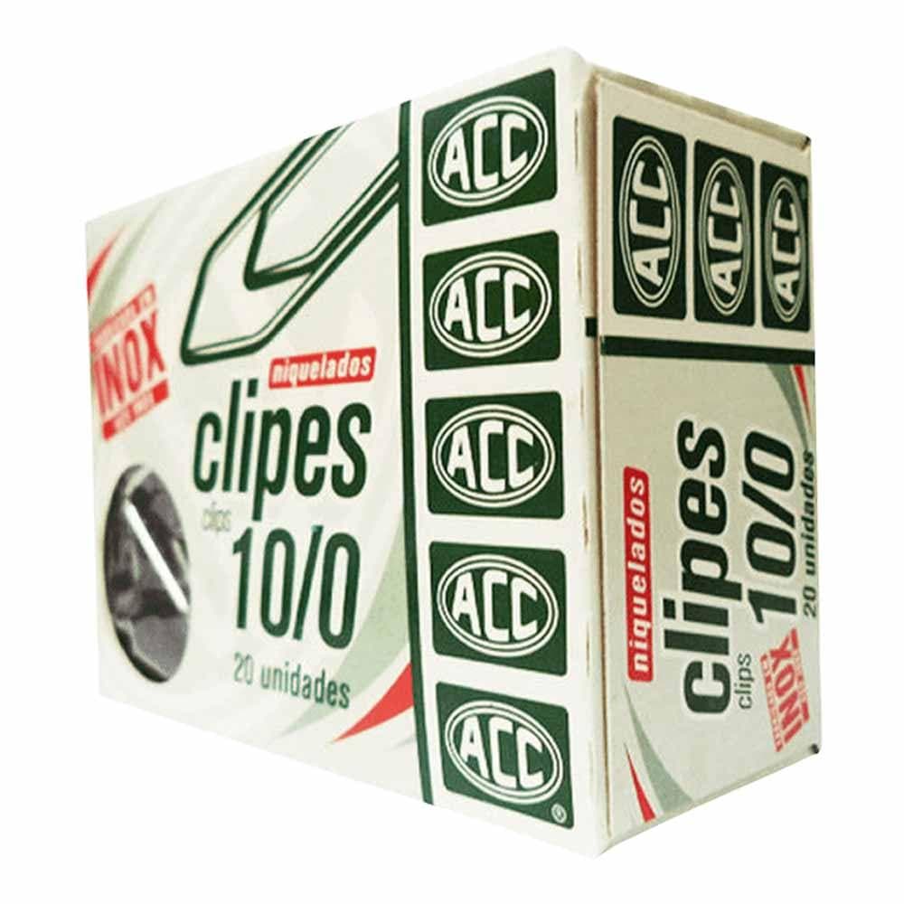 Clips N.10/0 Niquelado Caixa com 20 Unidades ACC