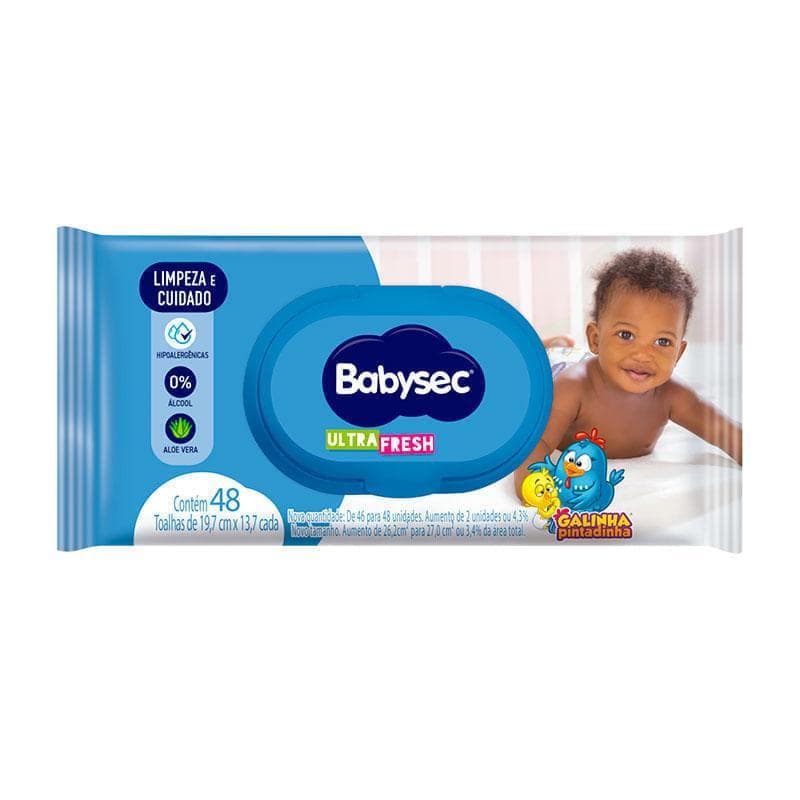Toalhas Umedecidas Babysec Ultrasec Fresh 48 Unidades - 1 (UM) pacote