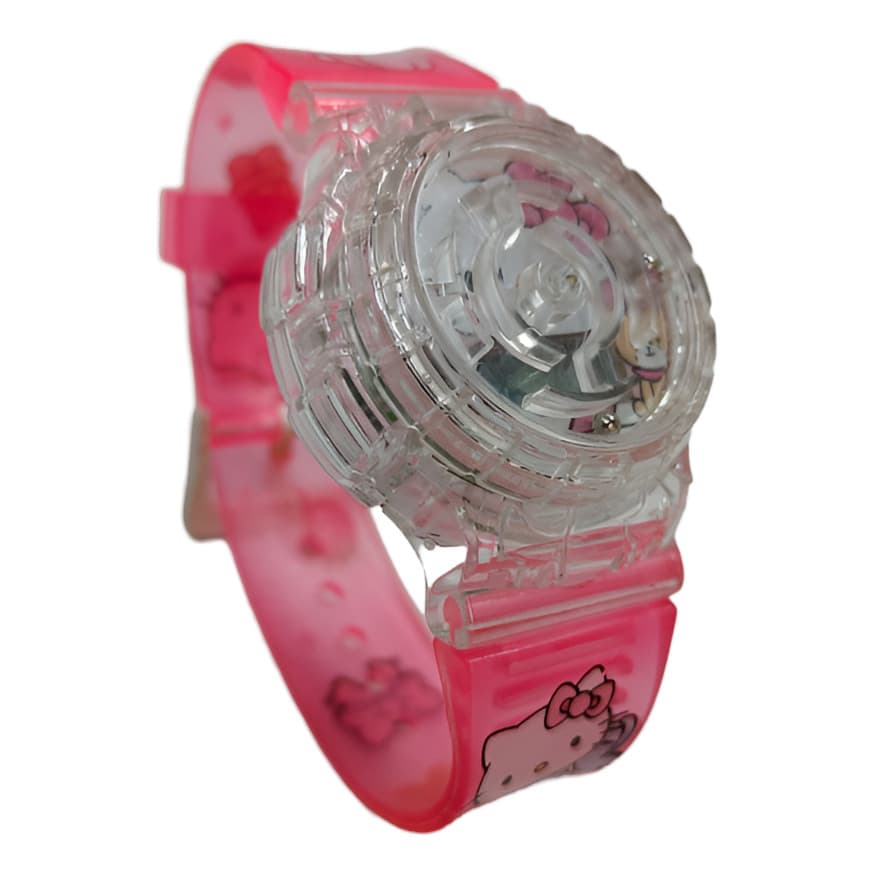 Brinquedo Relógio De Criança Infantil Hello Kitty Com Leds