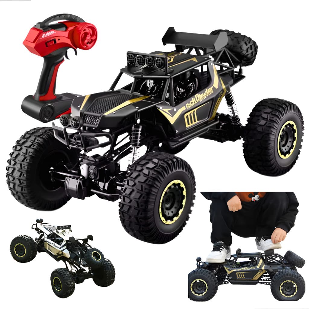 Carrinho Rc 4x4 Jeep Controle Remoto Gigante 1:8 Rockcrawler