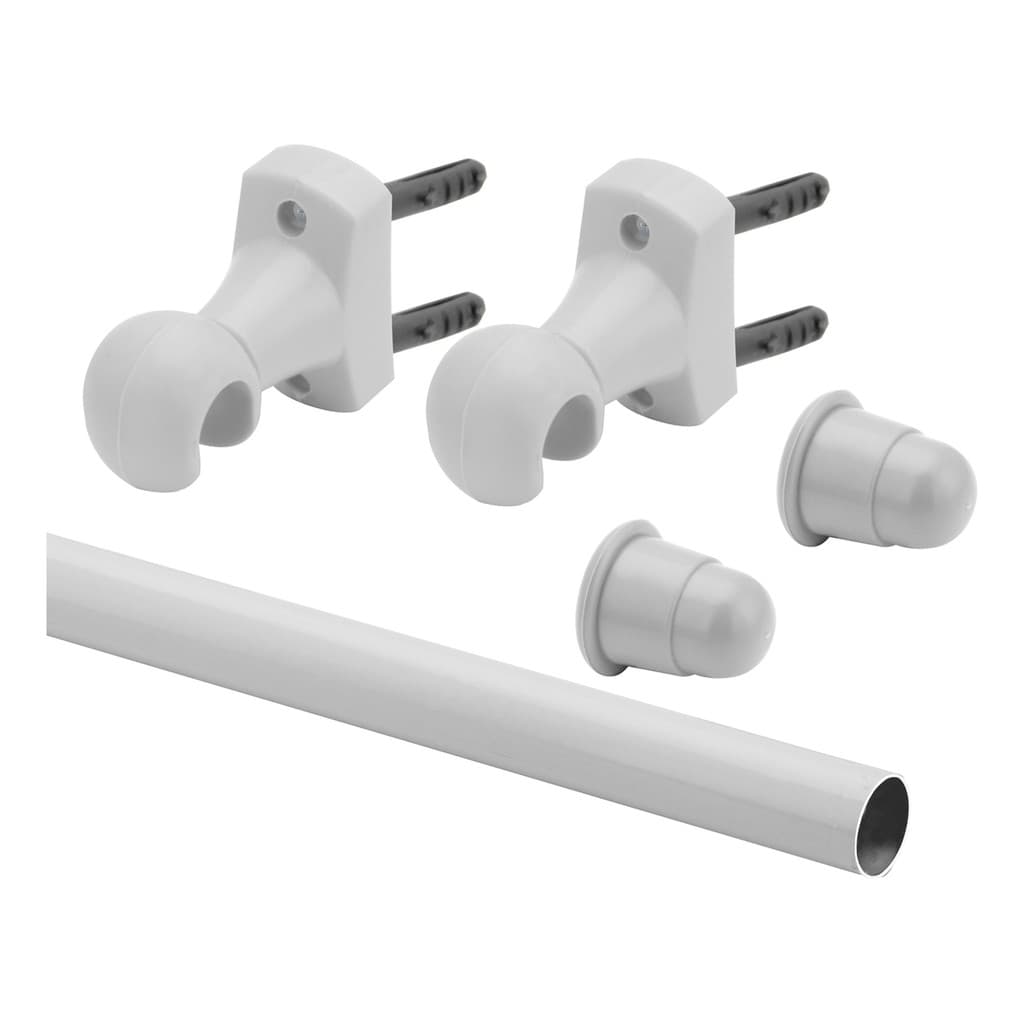 Kit Varão Cortina Aço Completo 3,00 Metros 28mm Cozinha e Sala Alta Durabilidade