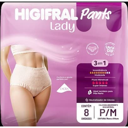 Fralda Pants Lady 8 unidades - Higifral