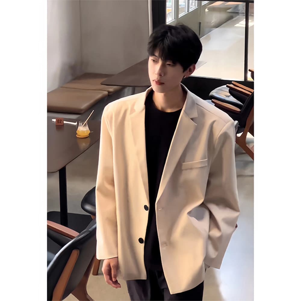 Cleanfit branco ombro acolchoado Blazer estilo masculino rufião bonito High-End britânico Yuppie masculino dk terno jaqu