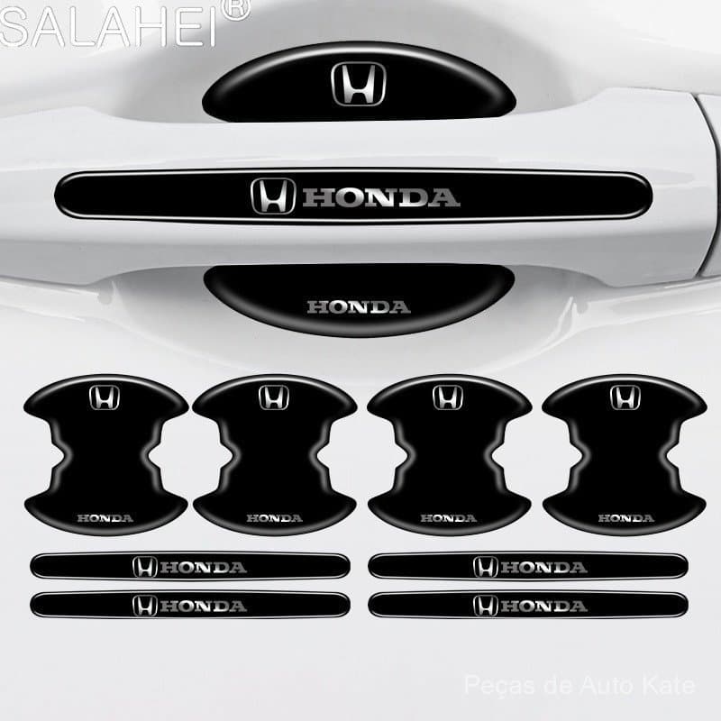 8Pc Adesivos de Proteção para Porta de Carro Anti-Risco para Honda Civic Accord Vezel Fit CRV HRV CRZ POLT Jazz Jade KZS