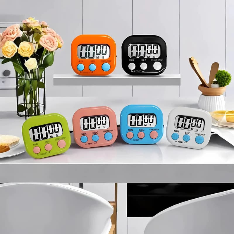 Mini Cronômetro Digital Cronometra Contador Alarme Culinária Cozinha Temporizador Despertador