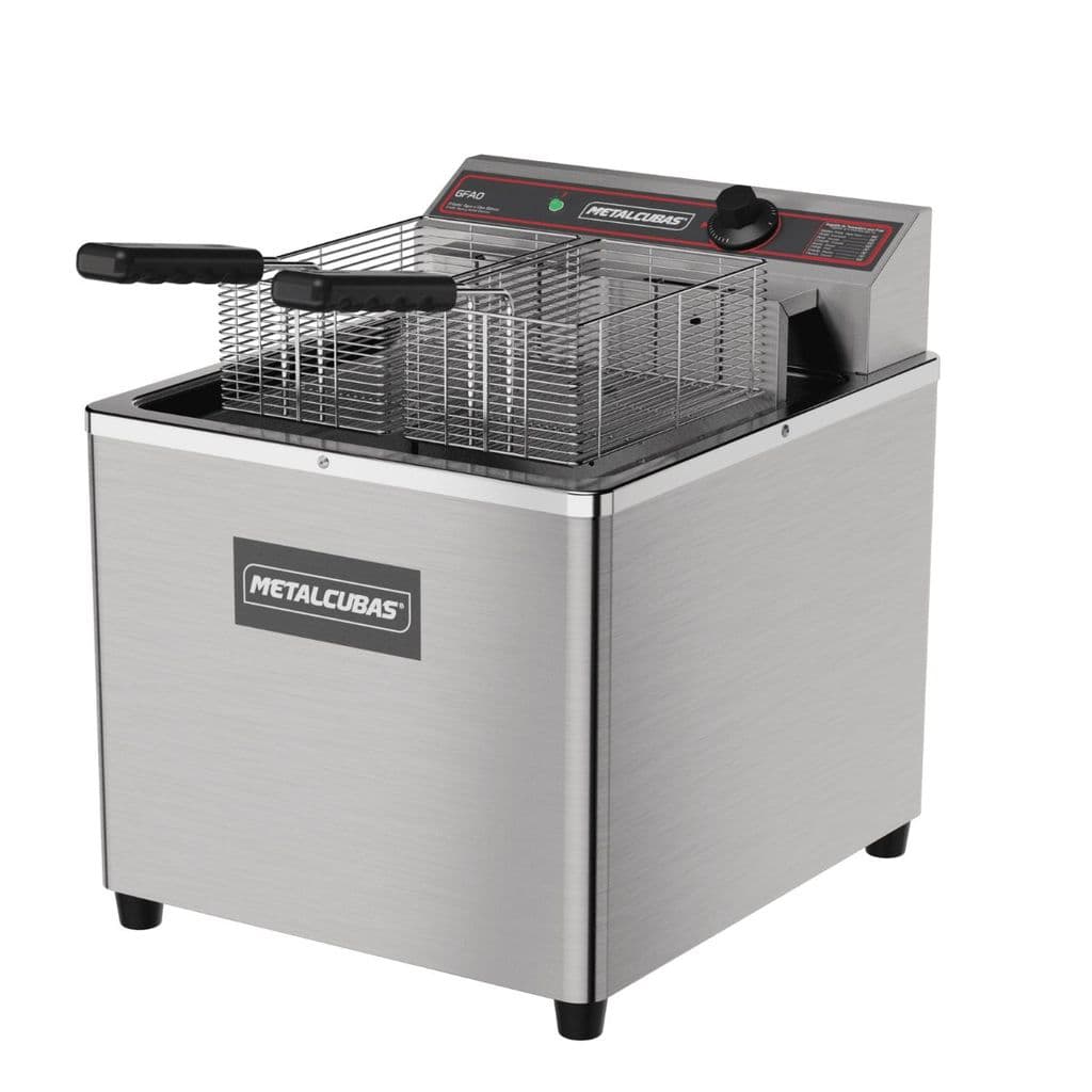Fritadeira Elétrica Inox de Mesa Água e Óleo Metalcubas 18L GFAO 18 M