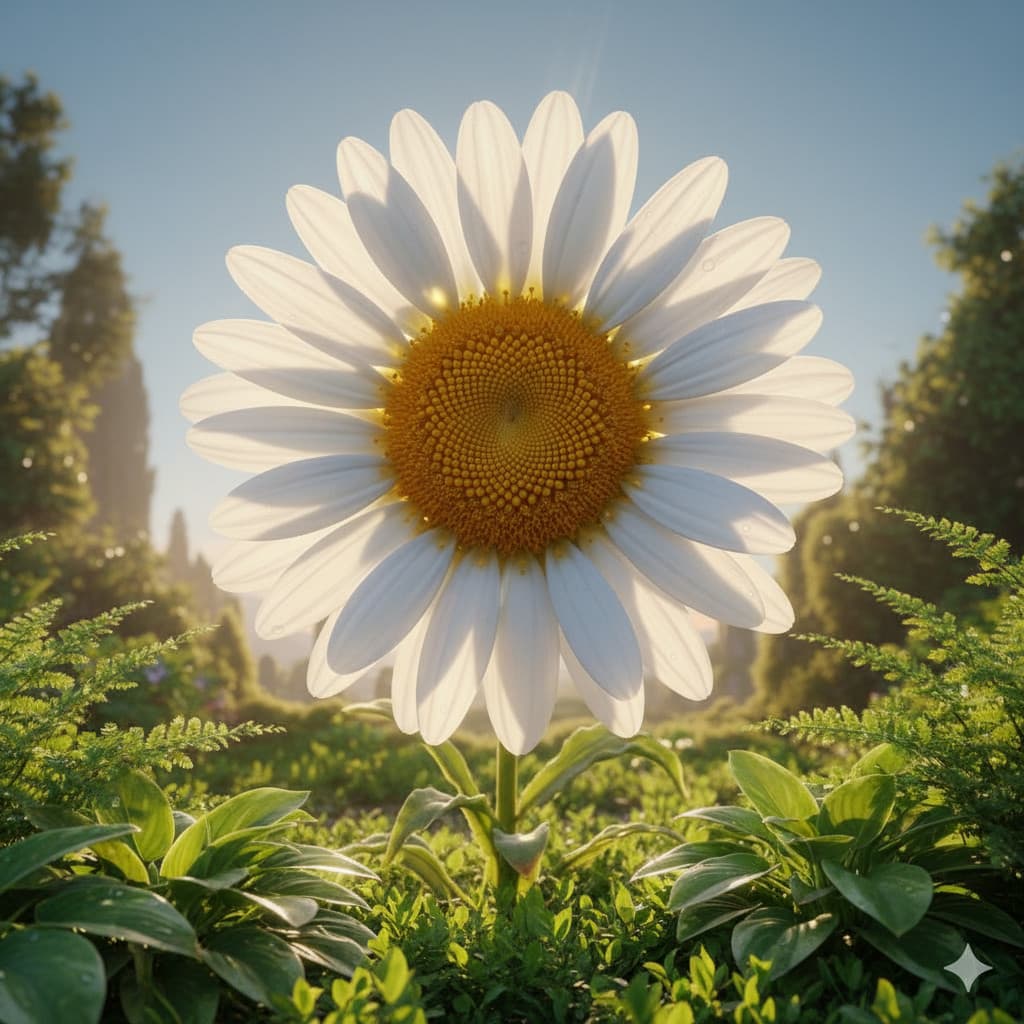Semente Margarida Gigante Branca 225 Sementes Jardim