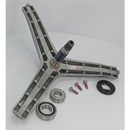 Eixo Tripe Lava E Seca + Kit Rolamentos E Parafusos Wd106