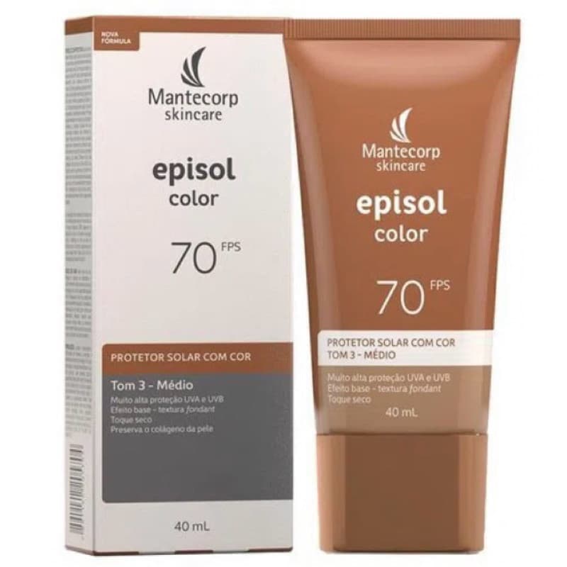 Episol Color Mantecorp Skincare - Protetor Solar com Cor FPS70