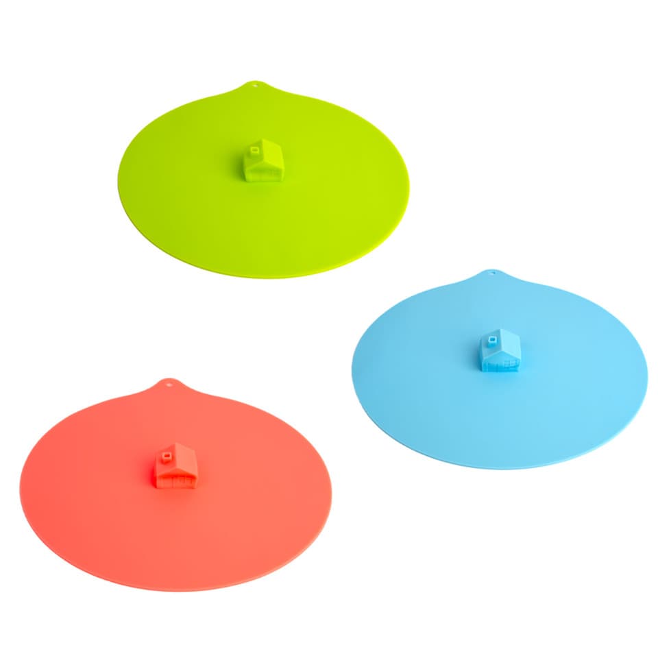 KIT 3 TAMPA DE SILICONE UNIVERSAL PANELA REFRATARIOS 25CM