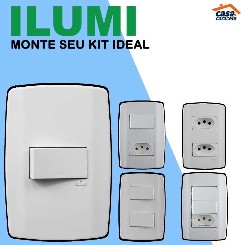 Interruptores Tomadas da Linha Slim - Ilumi