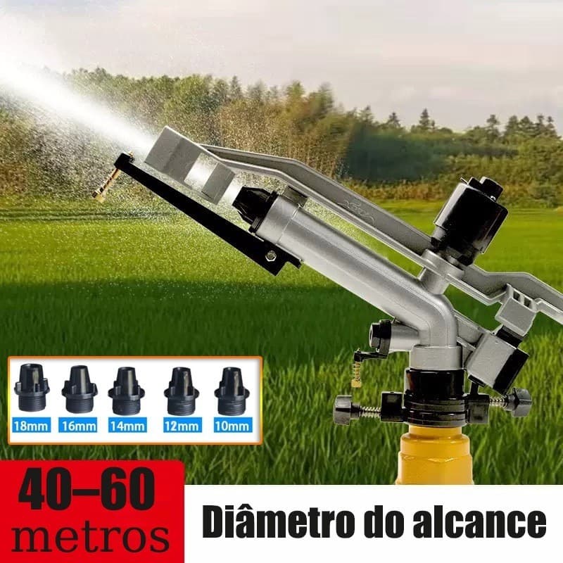 Kit 2 Peças Aspersor Canhão PHP35  Alcance 72m e Alta Eficiência Setorial - Irrigação Agrícola para Plantações e Sítios