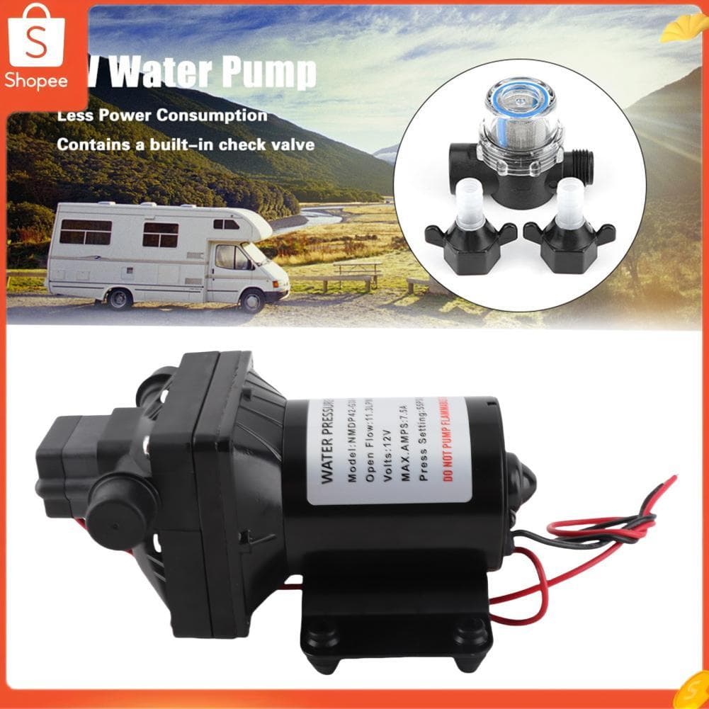 audiohome01.br RV Caravan 12V DC Water Pump 3 Gallons Selfpriming 55 PSI High Strength Copper