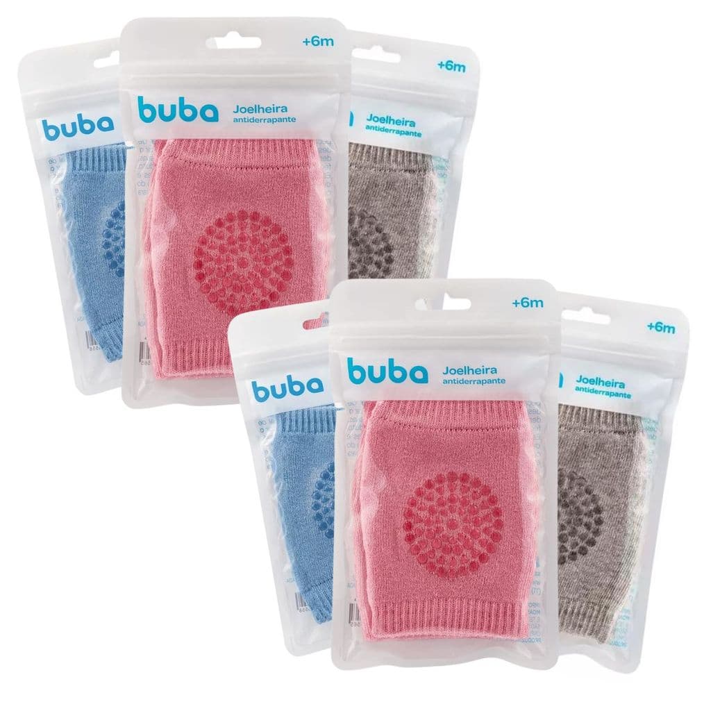 2 PARES Joelheira Para Bebe Engatinhar Antiderrapante Buba Baby