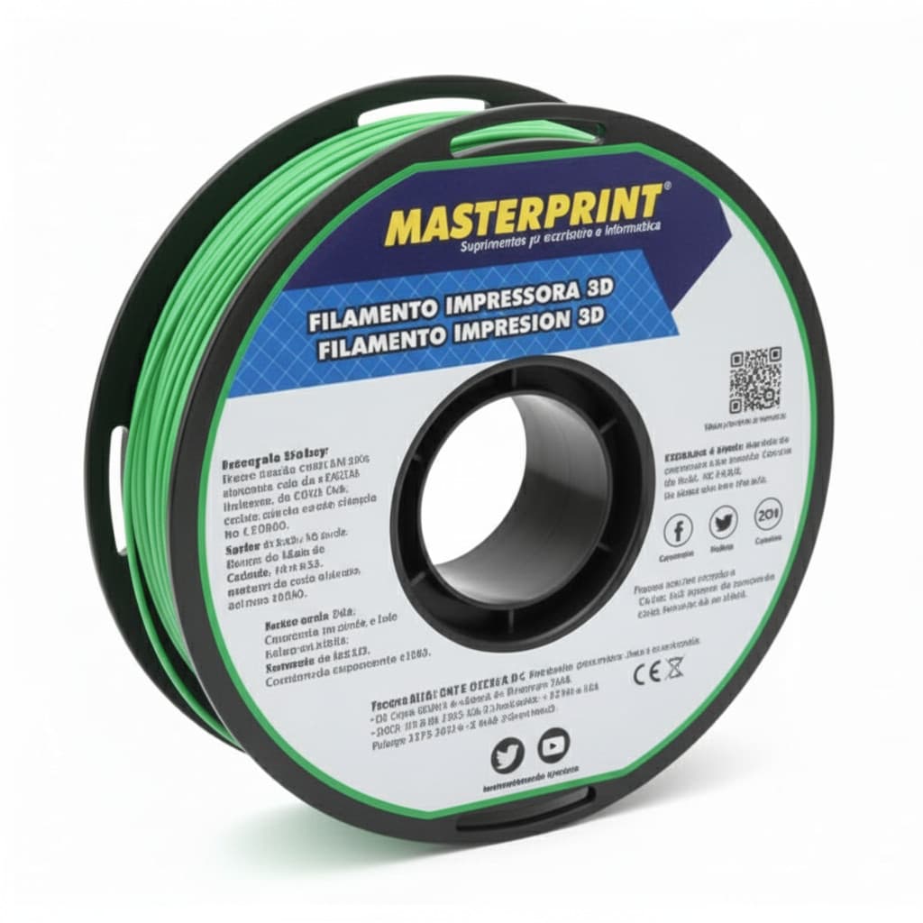 Filamento ABS Premium Masterprint 1Kg 1.75mm Impressora 3d Abs